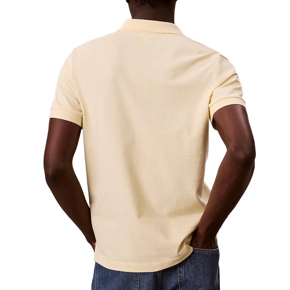 Gelbes Herren-Polohemd von Calvin Klein Jeans Ss Monogram Pique Ansicht 2