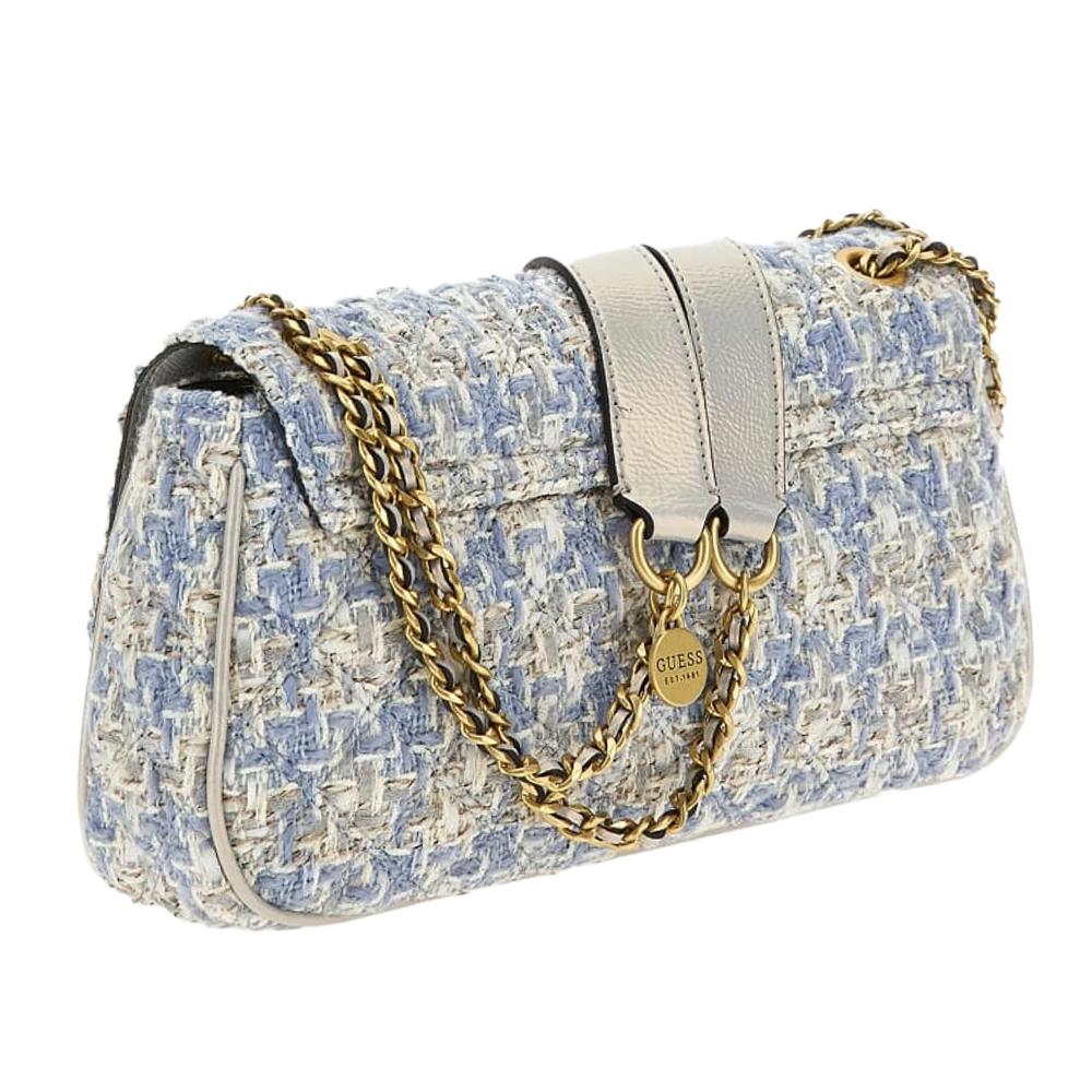 Sac Bandoulière Blanc/Bleu Guess Xbody Flap vue 2