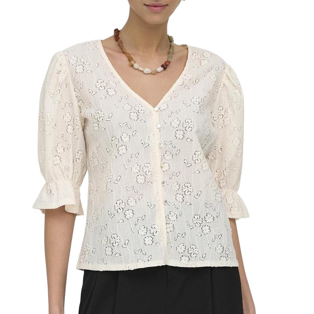 Blouse Écru Femme JDY Jakobe 2/4 pas cher