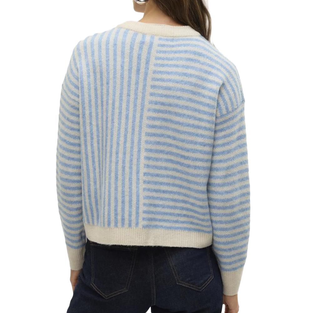 Pull Femme VERO MODA Gris Taille S - Mélange Polyester, Manches Longues, Occasion Très Bon état