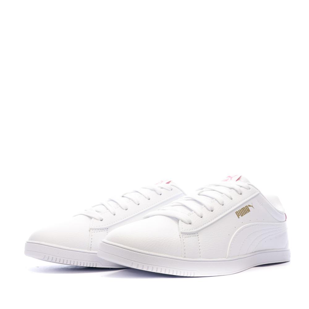 Baskets Blanche/Rose Femme Puma Vikky Lopro vue 6