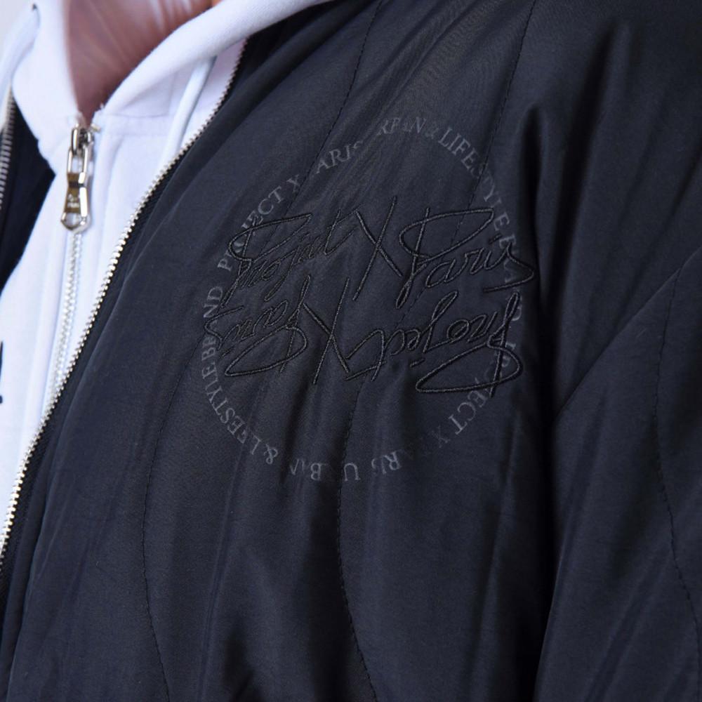Veste Bomber Noir Homme Project X Paris Vague vue 3