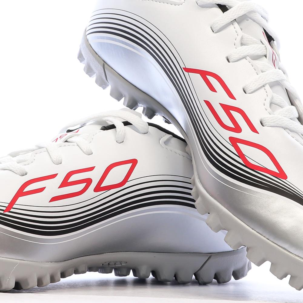 Zapatillas de fútbol blancas Adidas F50 Messi Club TF ver 7