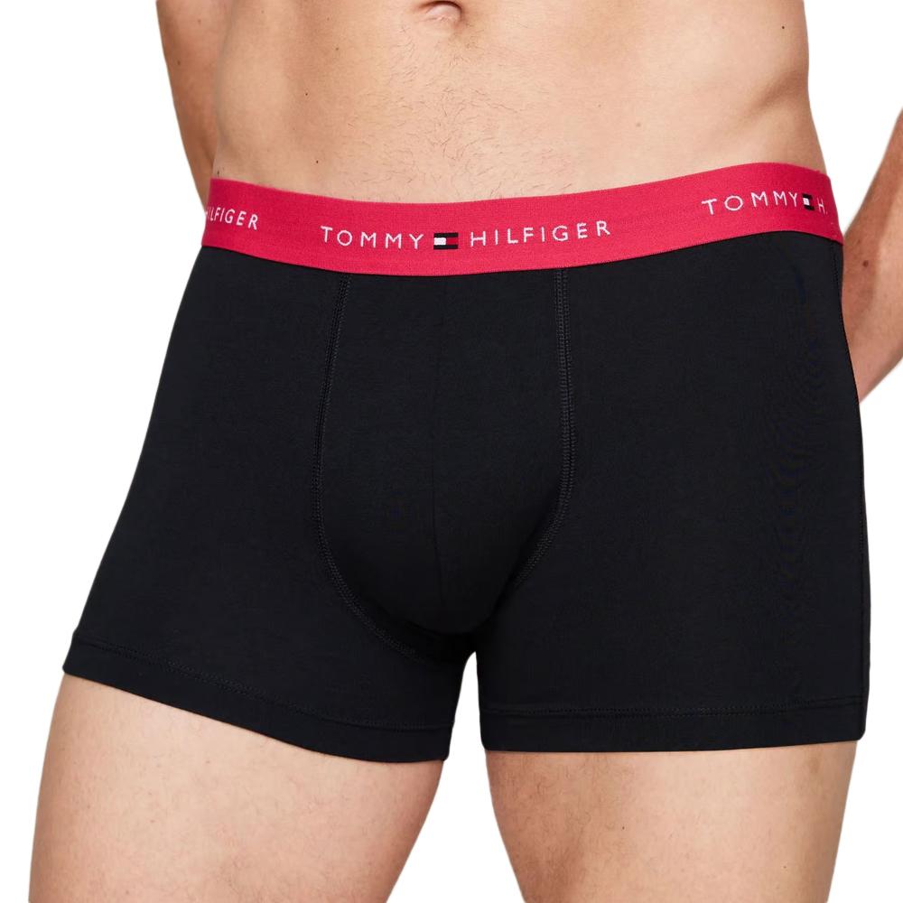 X3 Boxers Noir/Rouge Homme Tommy Hilfiger UM0UM02763 vue 2