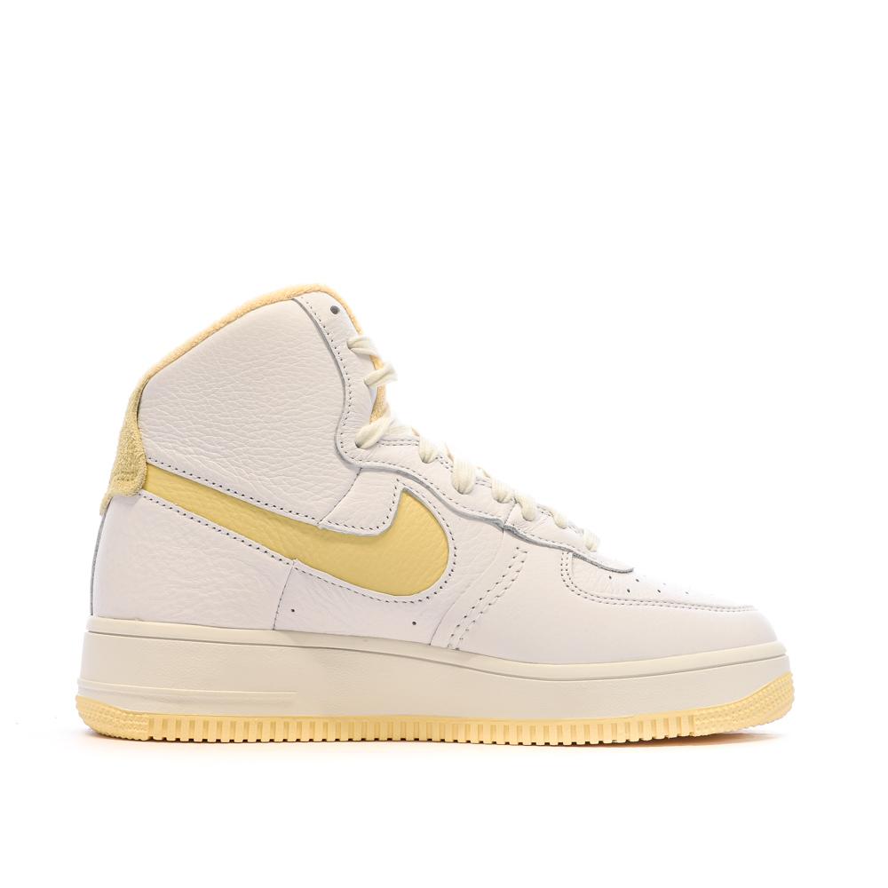 Baskets Blanches Jaune Femme Nike Air Force 1 Sculpt