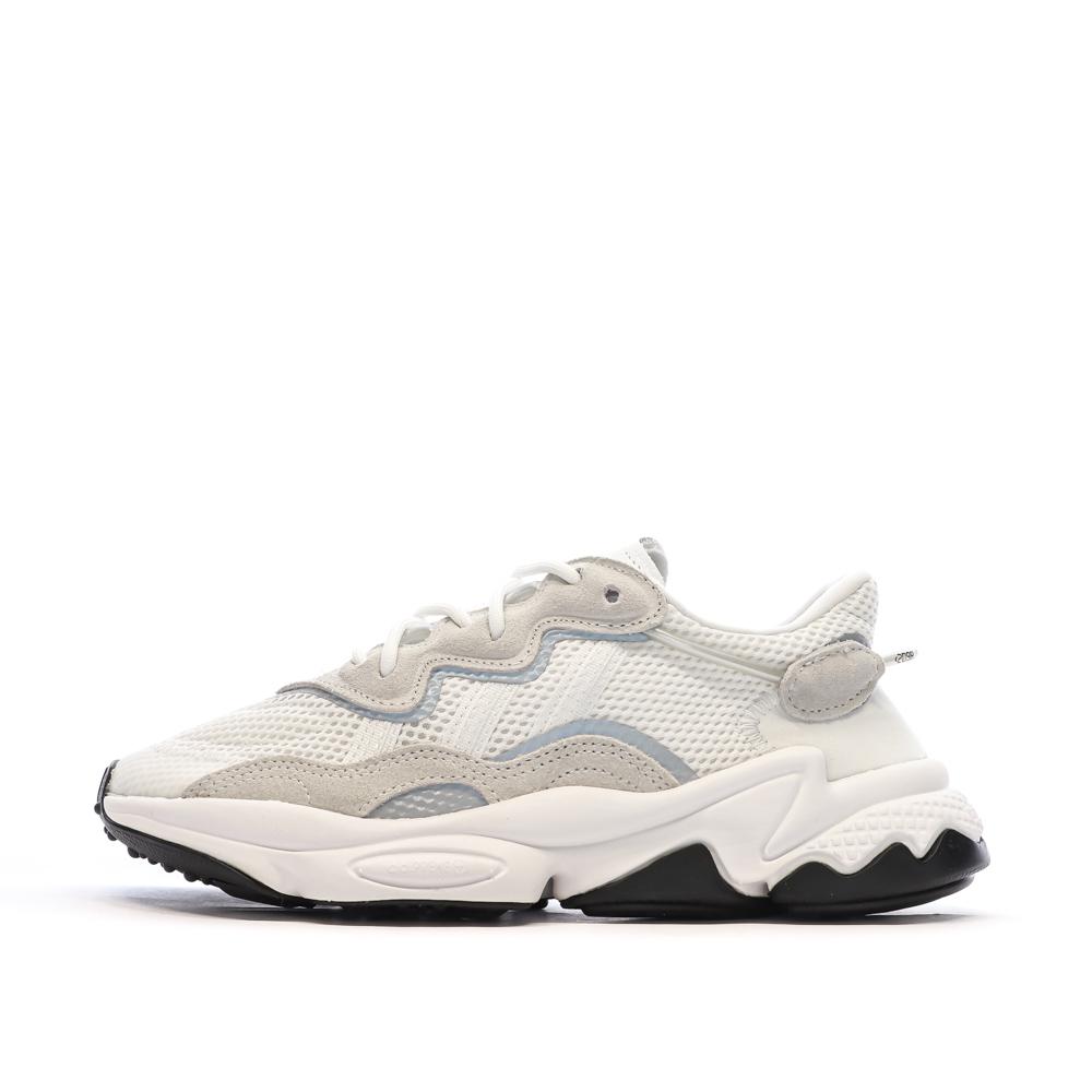 Baskets Blanches/Grises Garçon Adidas Ozweego pas cher