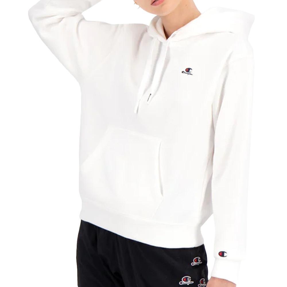 Sweat à Capuche Blanc Femme Champion 114466 pas cher