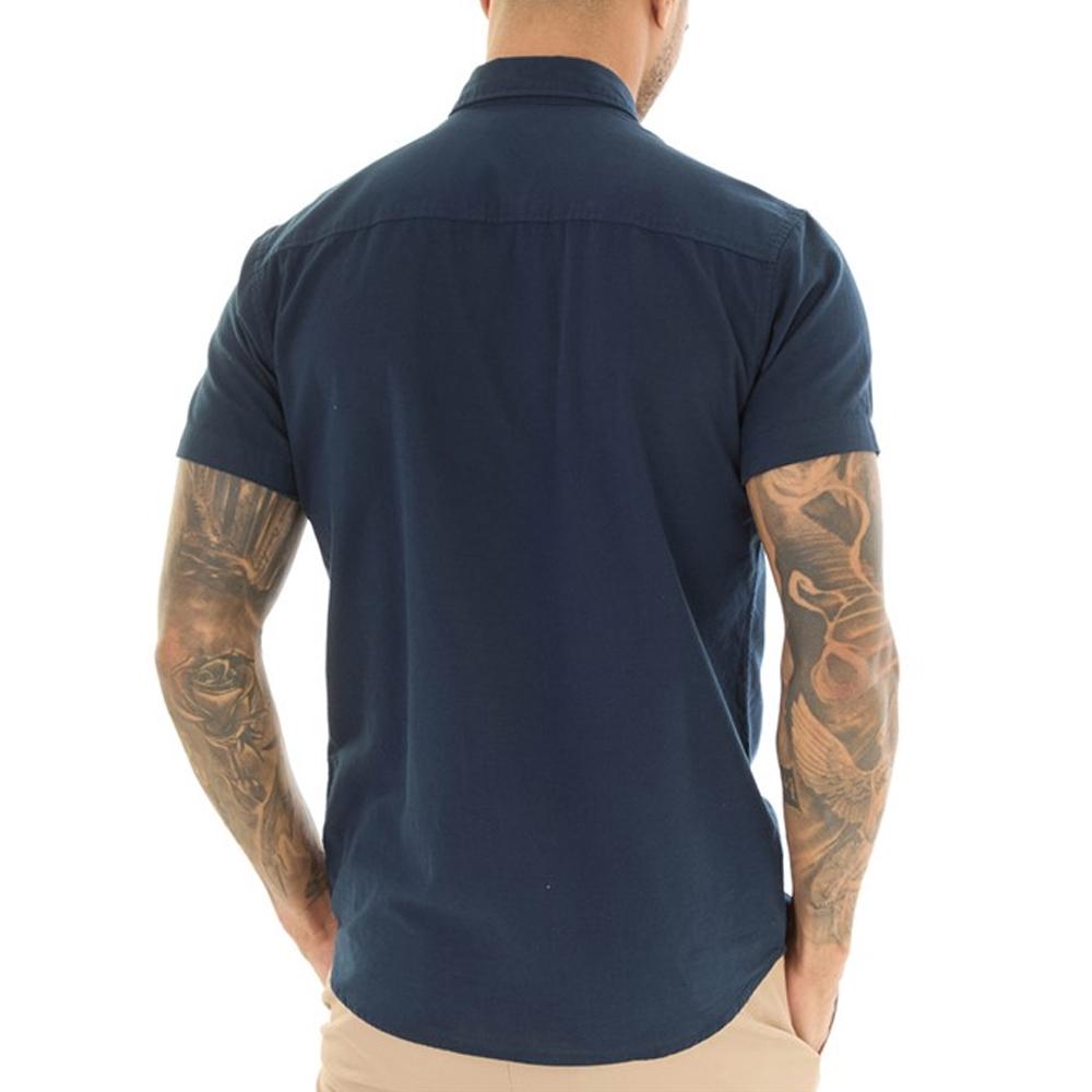 Chemise Manches Courtes Marine Homme Jack & Jones Hoxford vue 2