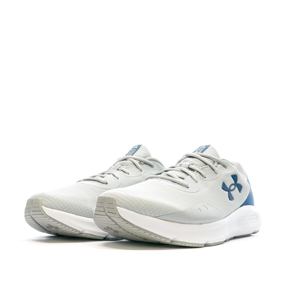 Chaussures de Running Blanc/Bleu Homme Under Armour Charged Pursuit 3 Tech vue 6