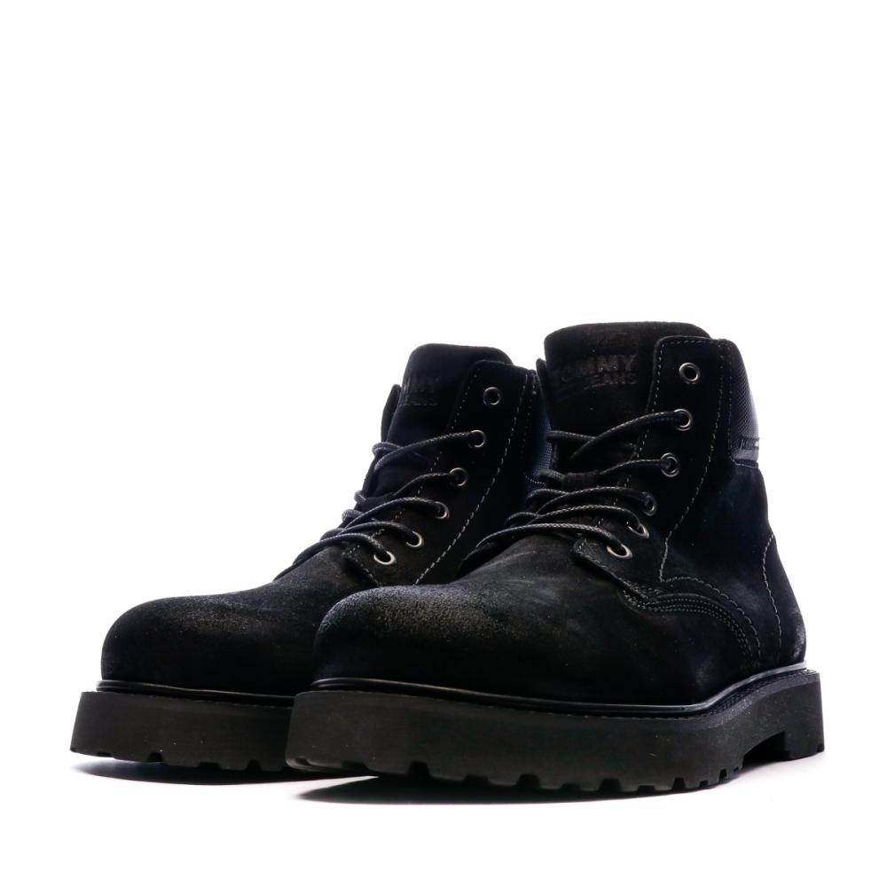 Boots Noires Homme Tommy Jeans Short Lace Up vue 6