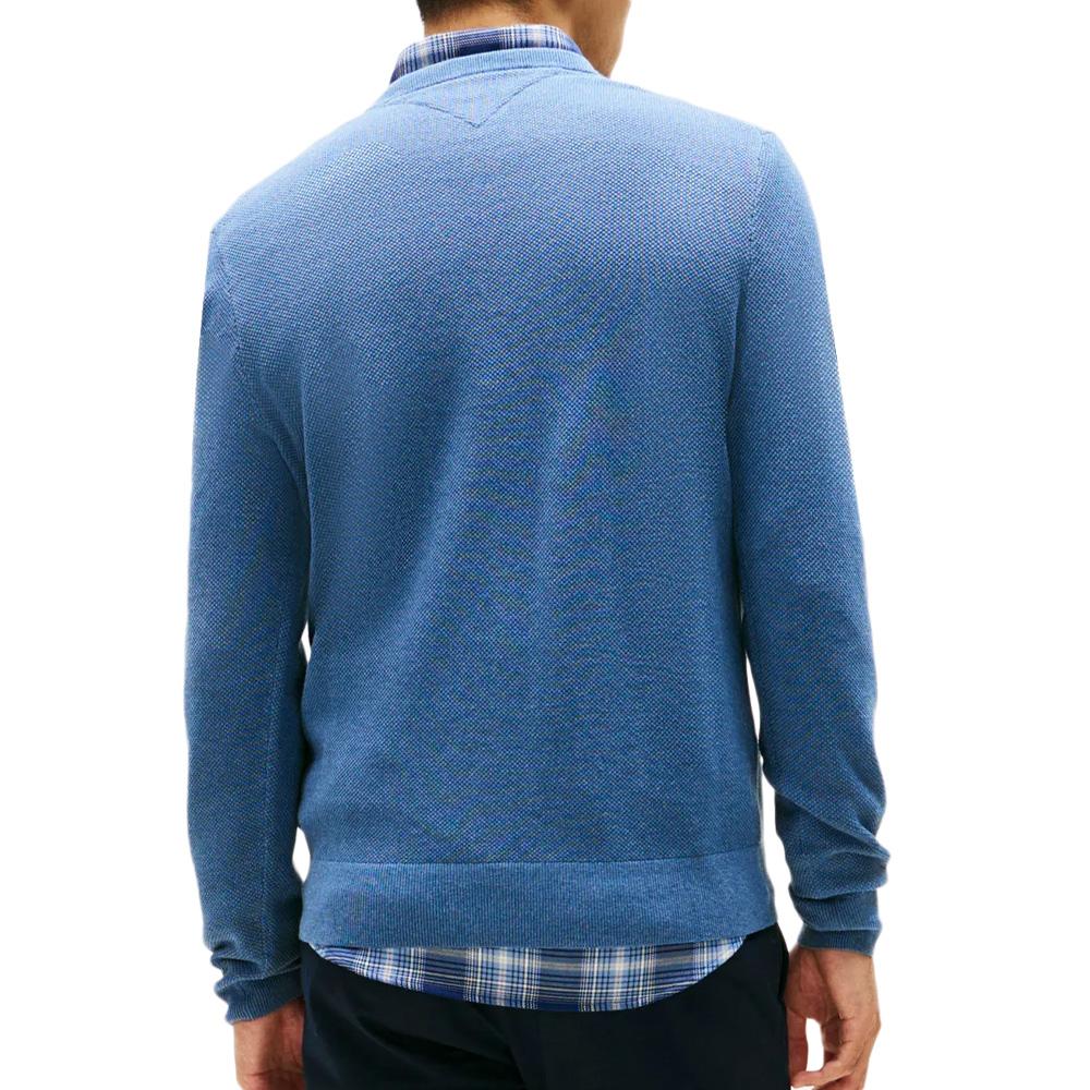 Pull Bleu foncé Homme Tommy Hilfiger Structure vue 2