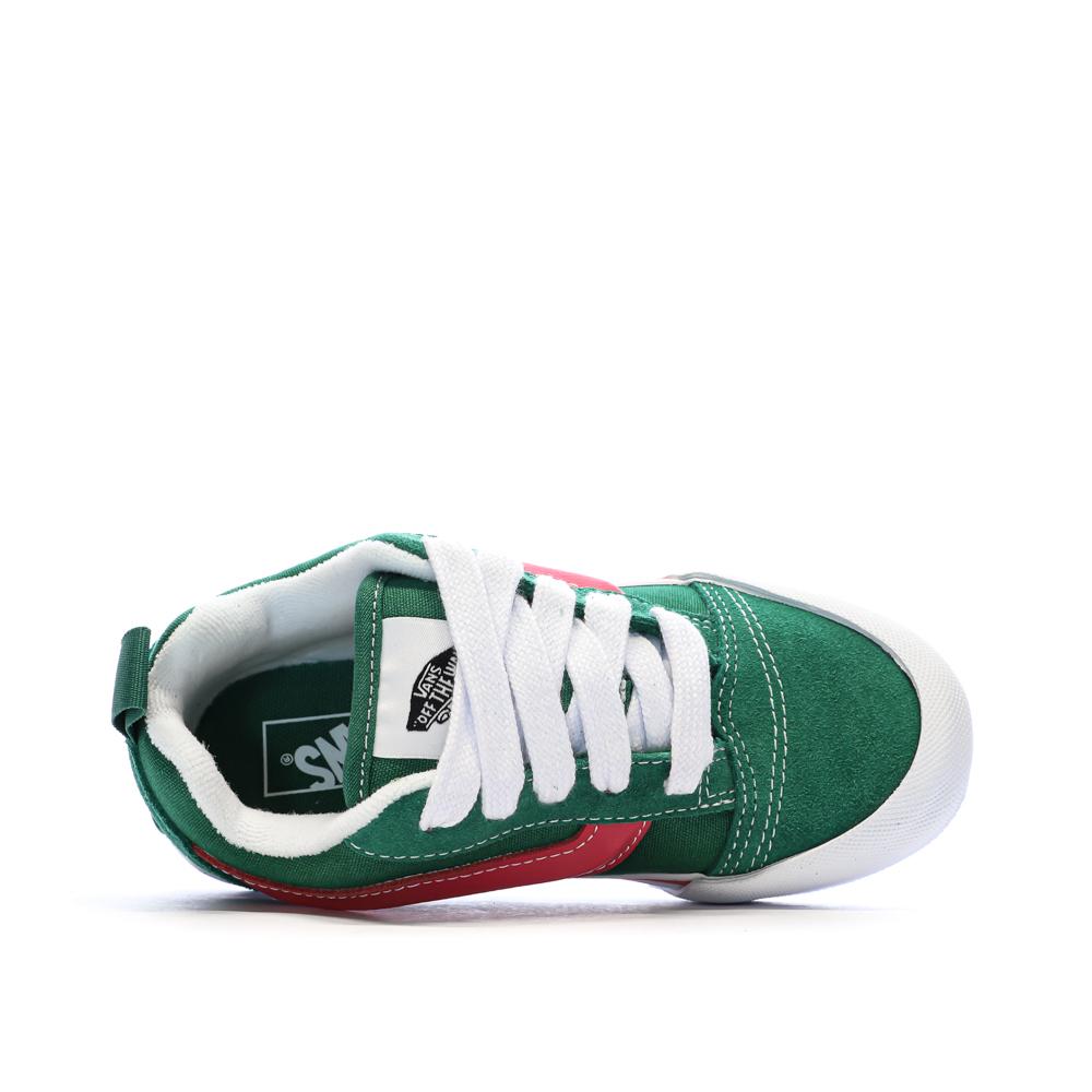 Baskets Verte/Rose Fille Vans Knu Skool vue 4