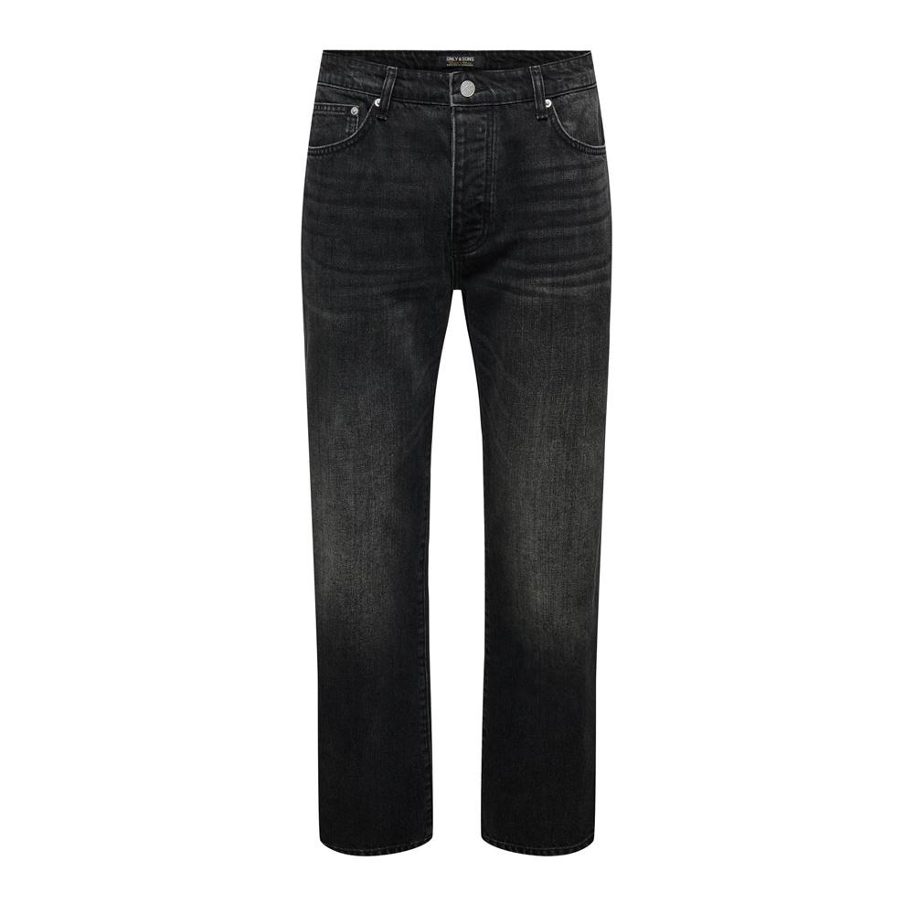 Jean Droit Noir Homme Only & Sons Fade pas cher