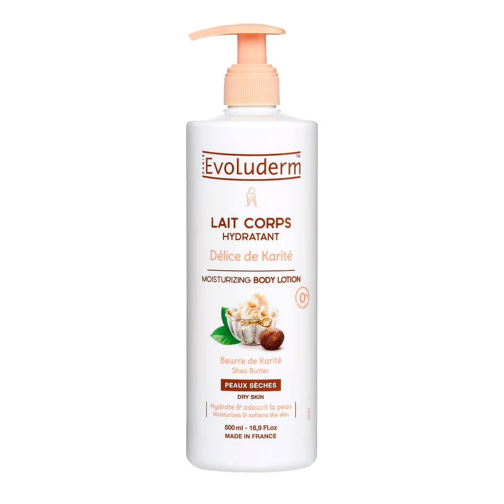 Lait corporel hydratant Délice de Karité Evoluderm 500ml pas cher