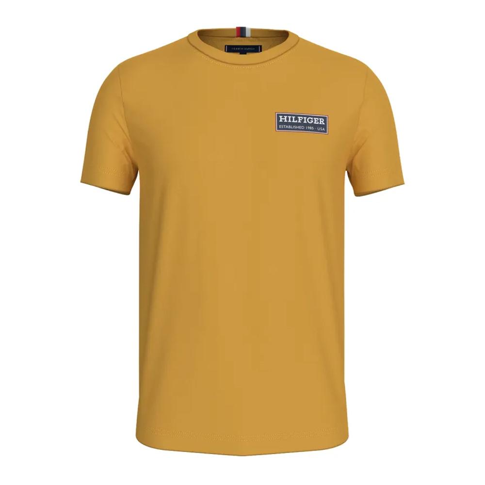 T-shirt Jaune Homme Tommy Hilfiger Printed pas cher