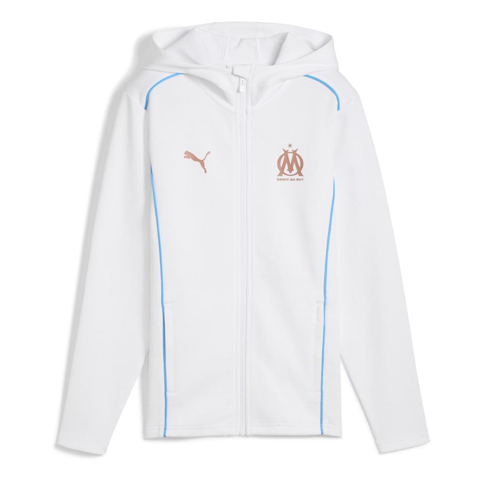 OM Sweat Zippé Blanc Junior Puma 24/25 pas cher