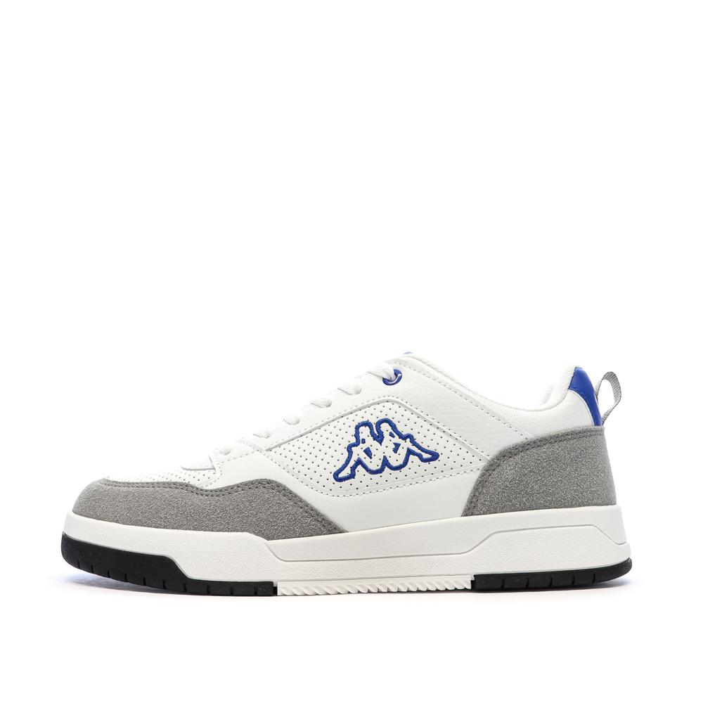 Baskets Blanches/Bleu Homme Kappa Logo Manis pas cher