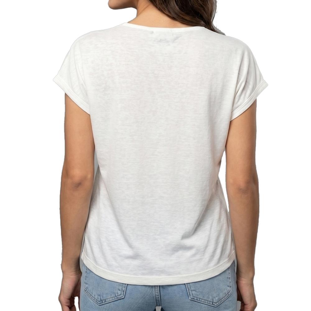 Camiseta blanca de mujer Morgan Fantaisiess ver 2