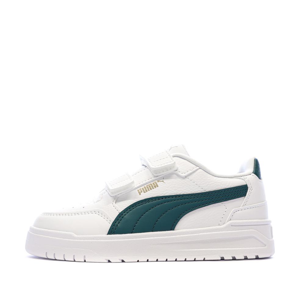 Zapatillas blancas/verdes para niño de Puma 403740 barato