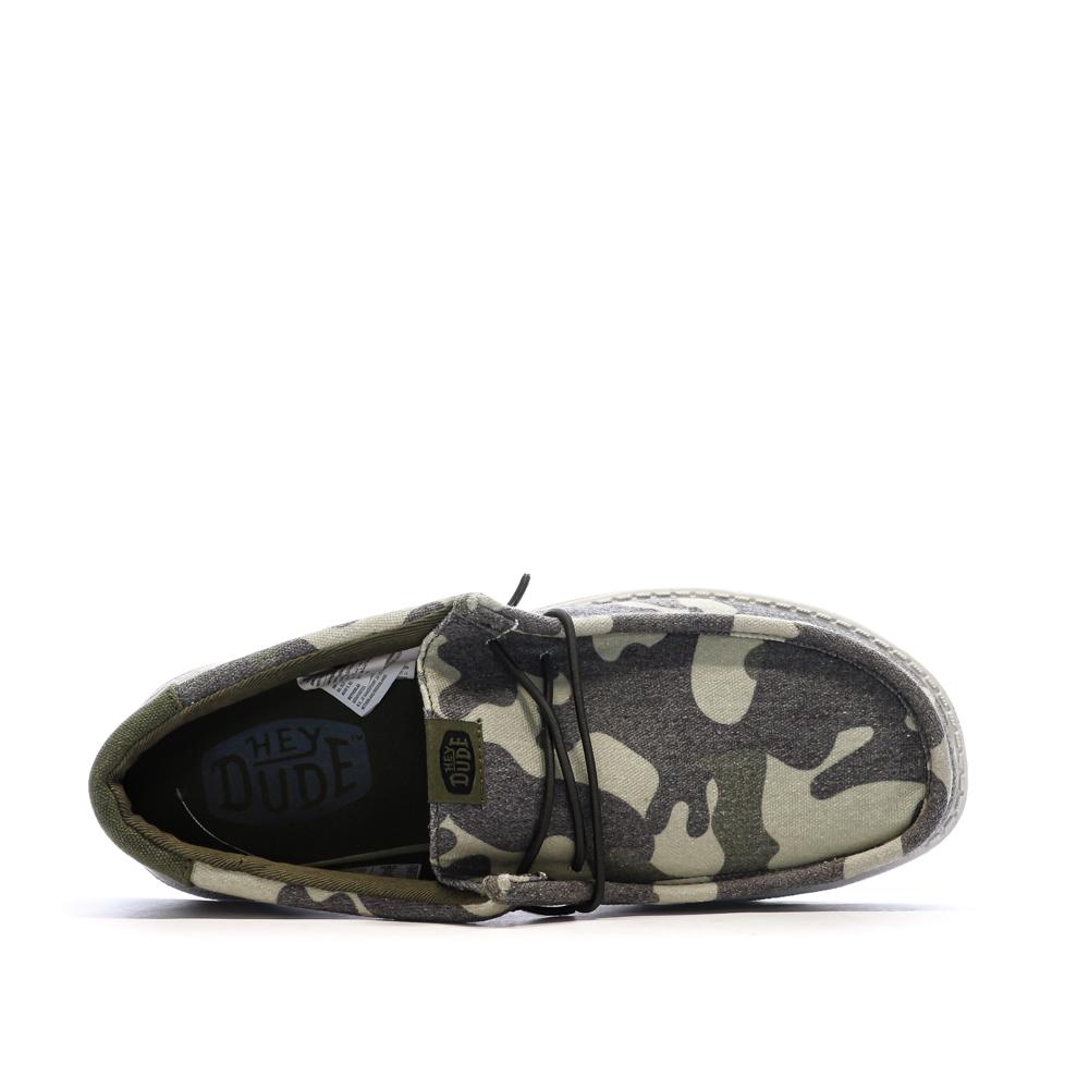 Chaussures Militaire Kaki Homme Hey Dude Camo vue 4