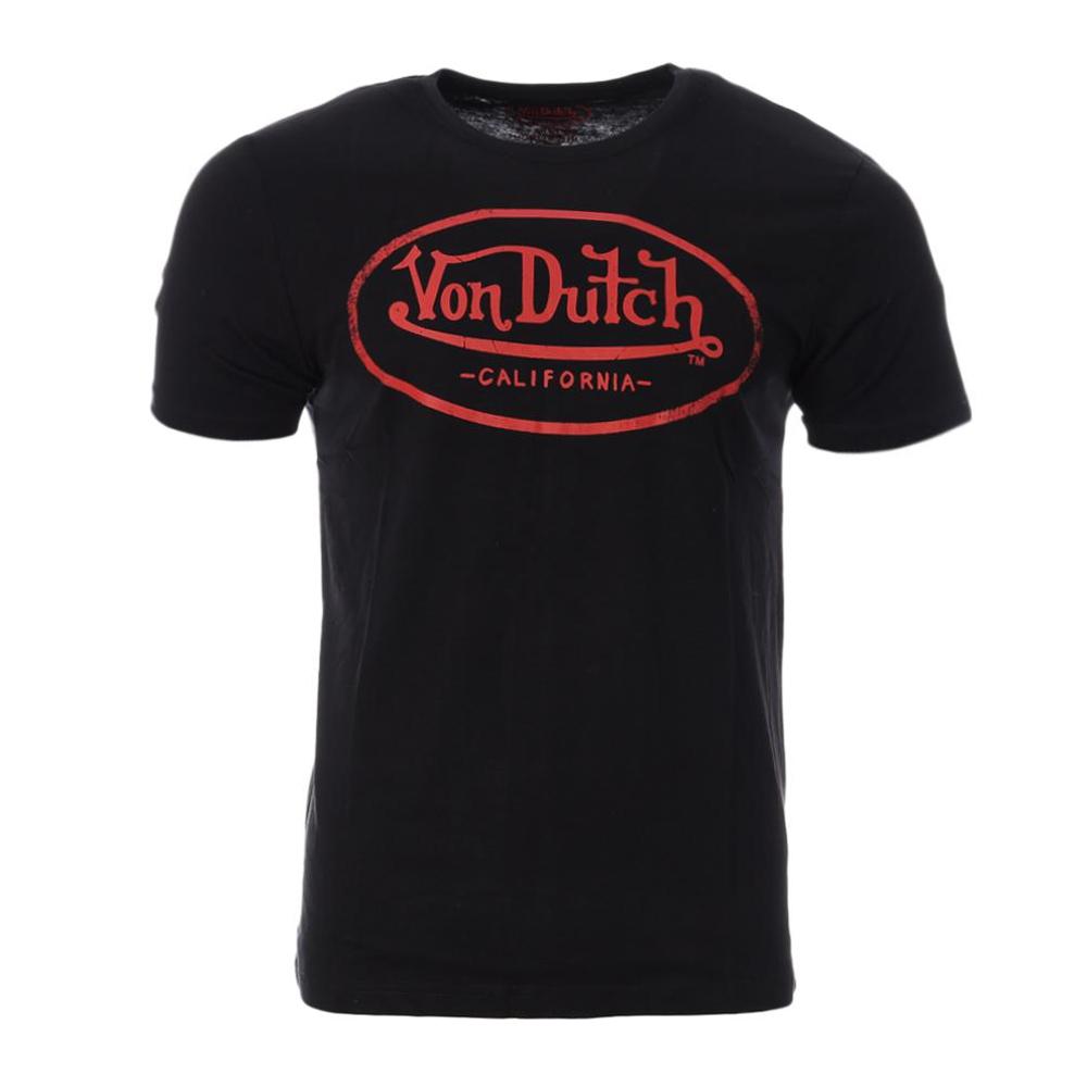 T-shirt Noir Homme Von Dutch Log VD pas cher