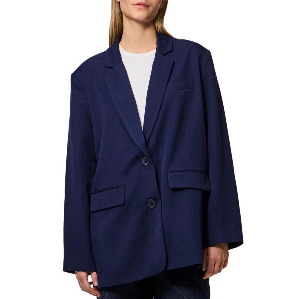 Chaqueta Blazer Mujer Azul Medianoche Pieces Pckamil barato