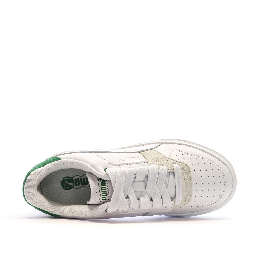 Baskets Blanches/Vertes Femme Puma Cali Court vue 4