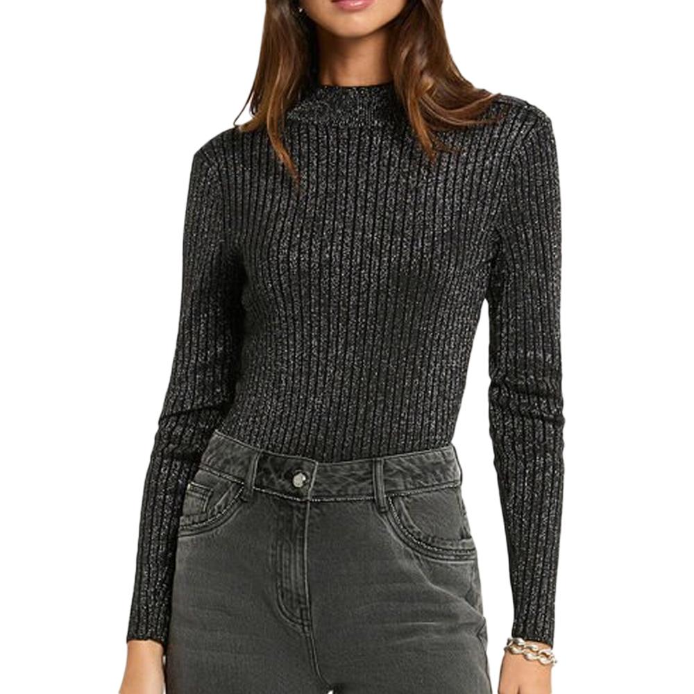 Pull Noir Brillant Femme Morgan CORIA pas cher