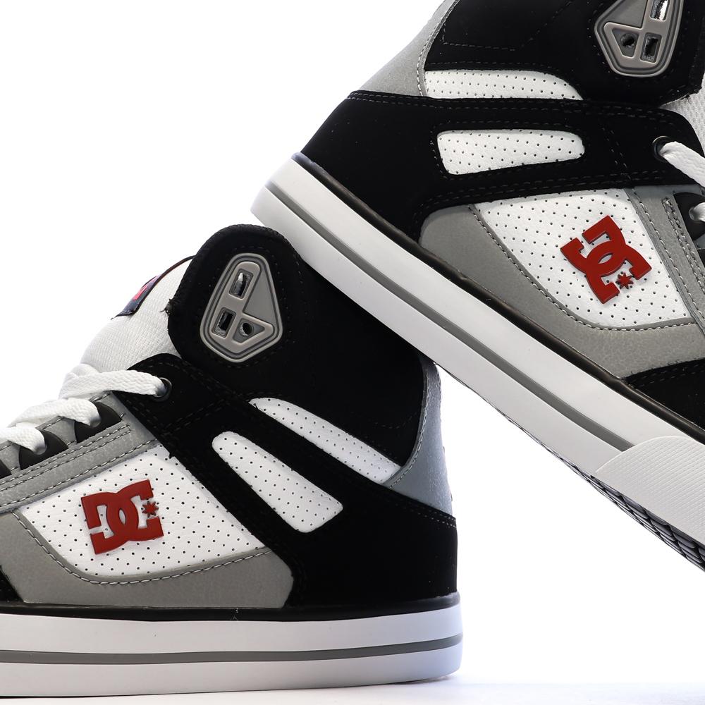 Weiße/schwarze Herren-Sneaker DC Shoes Pure High Ansicht 7