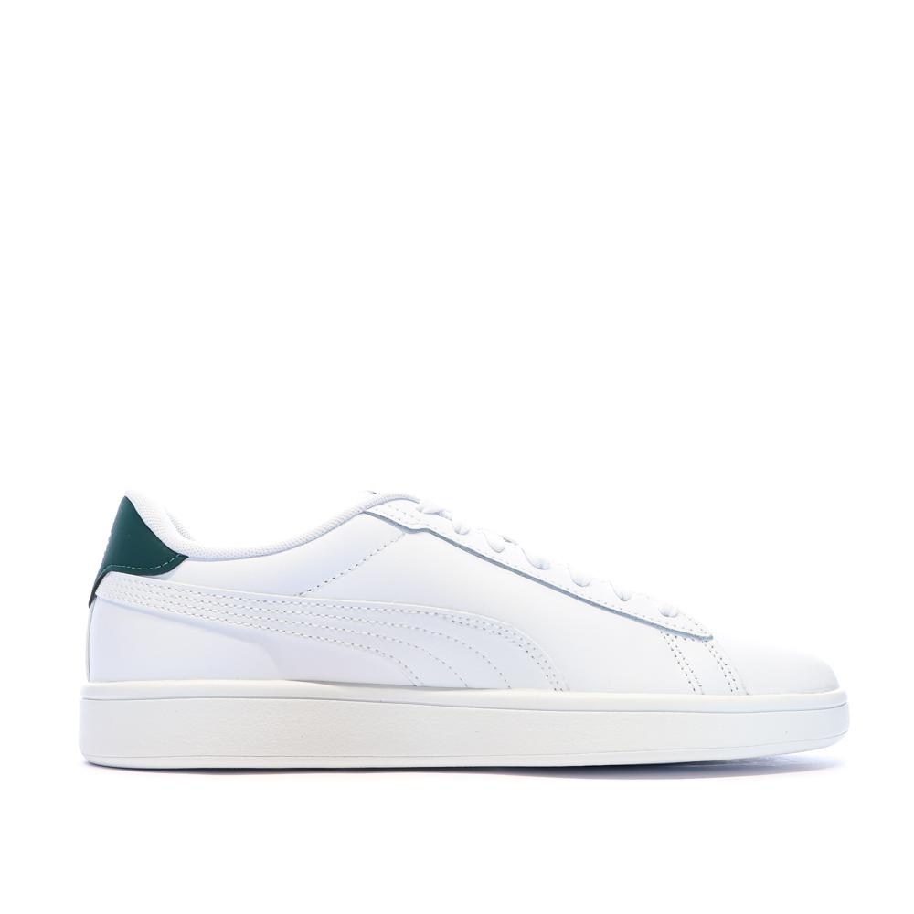 Baskets Blanches/Vertes Homme Puma Smash 3.0 L vue 2