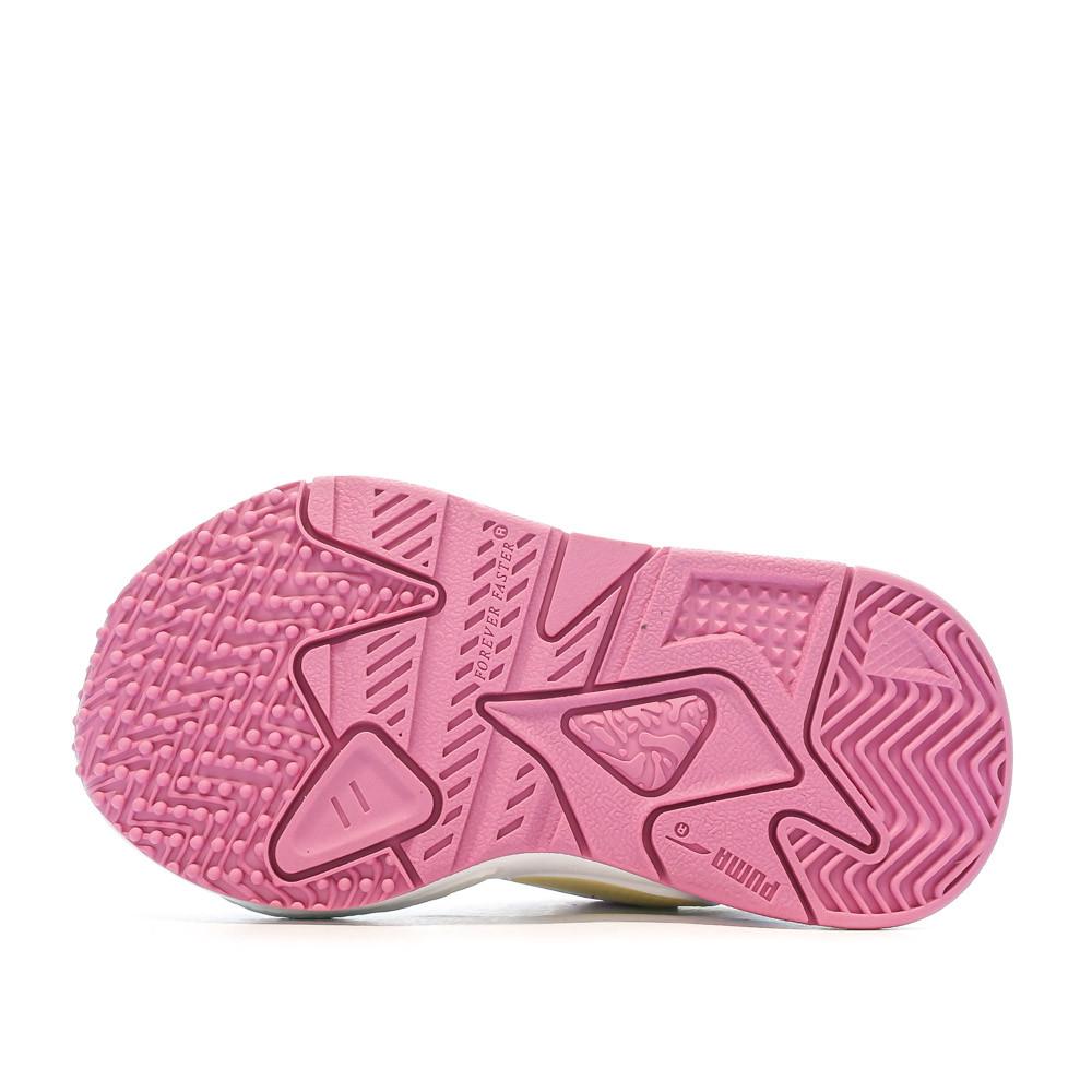 Baskets Écru/Rose Fille Puma Outline vue 5