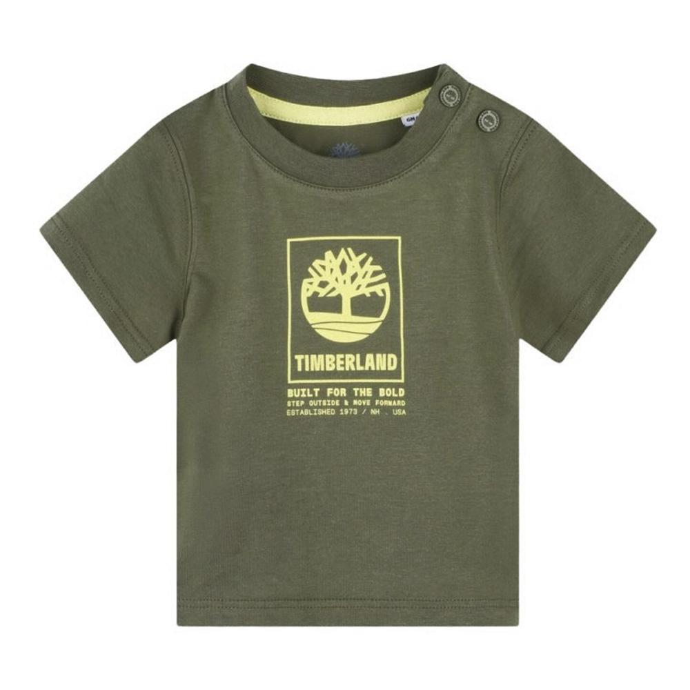 T-shirt Kaki Bébé Timberland T60100 pas cher