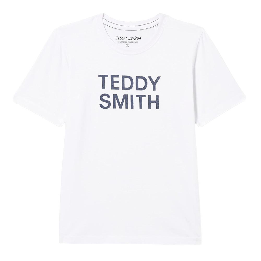 T-shirt Blanc Garçon Teddy Smith Ticlass3 pas cher
