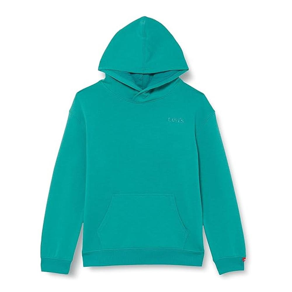 Sweat à capuche Vert Garçon Levi's 9ED475 pas cher