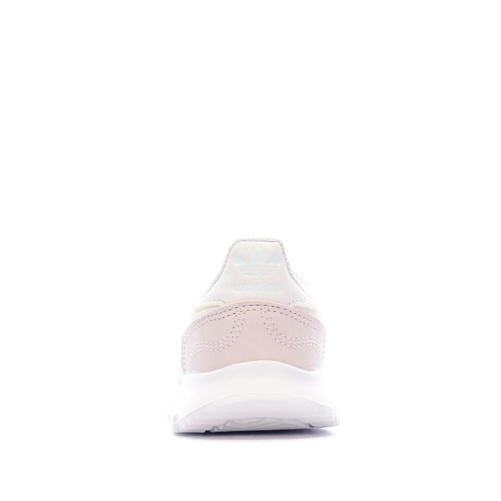 Basket Blanche/Rose Fille Bébé Adidas Retropy F2 El I vue 3