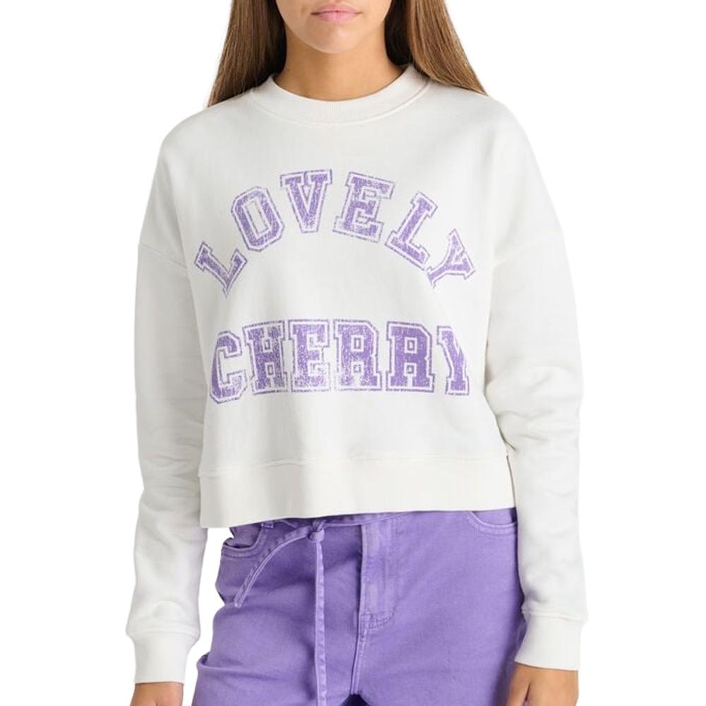 Sweat Blanc/Violet Fille Le Temps Des Cerises Stephagi pas cher