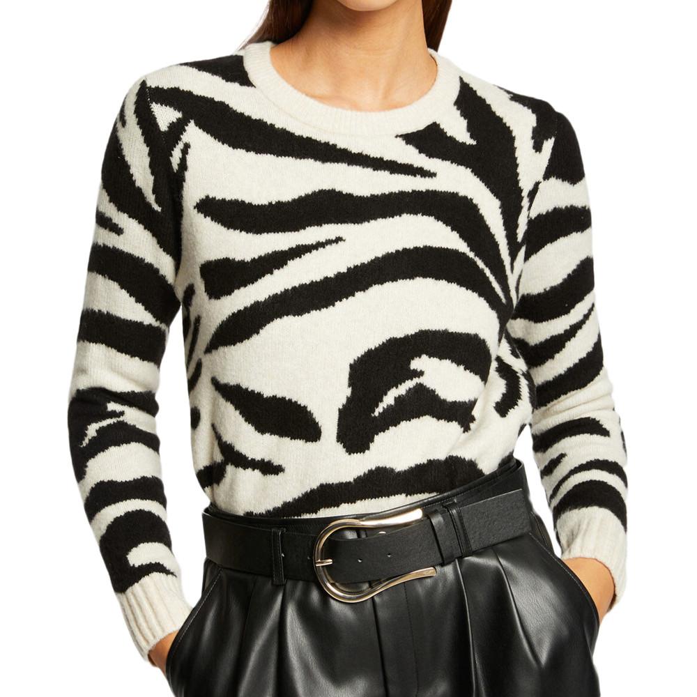 Pull Beige/Noir Femme Morgan Zebra pas cher