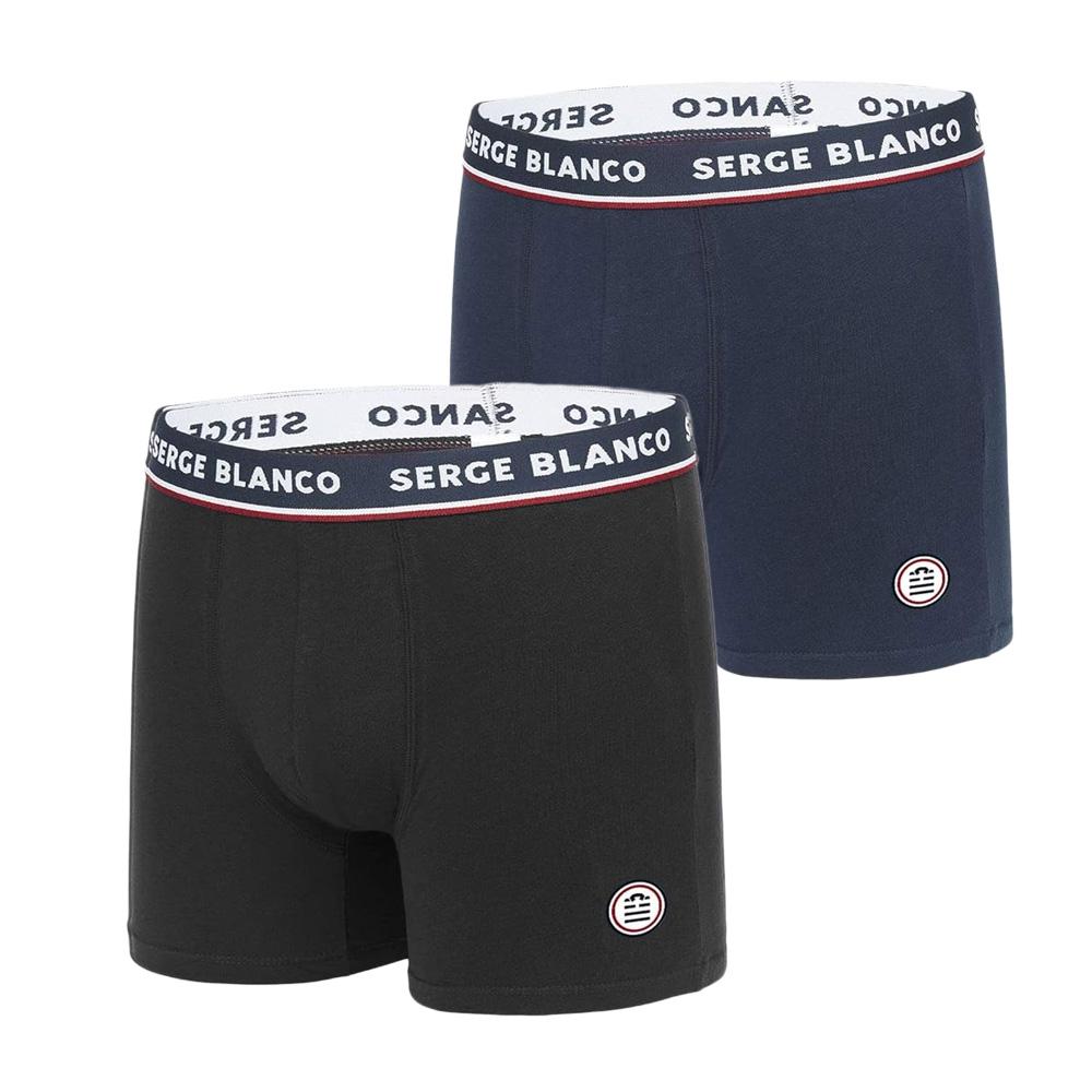 X2 Boxers Marine/Noir Homme Serge Blanco GNO pas cher