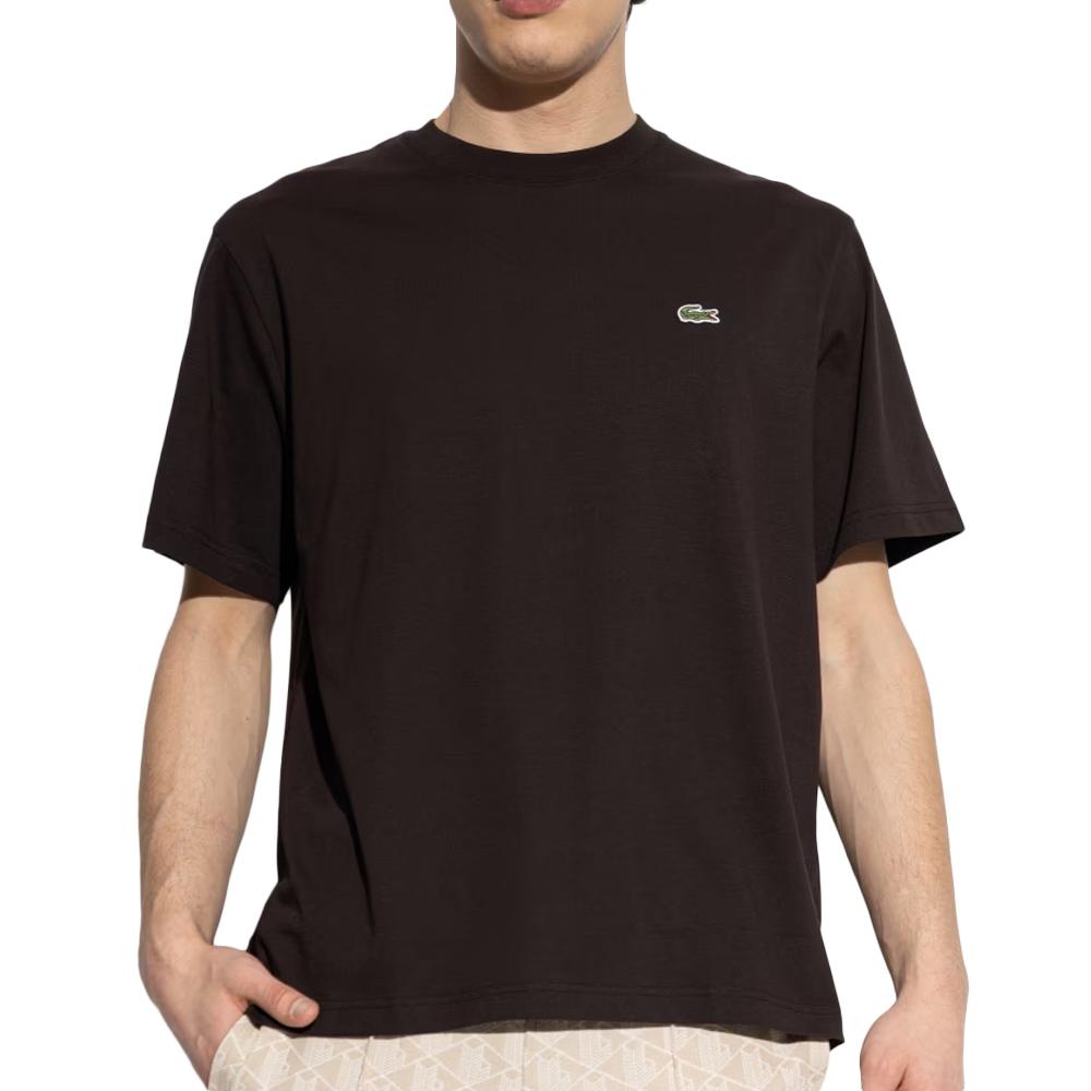 T-Shirt Noir Homme Lacoste Essentiel pas cher