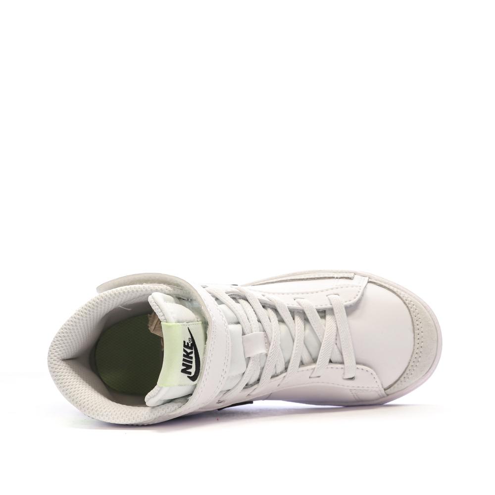 Baskets Blanches/Noires Garçon Nike Blazer Mid '77 vue 4
