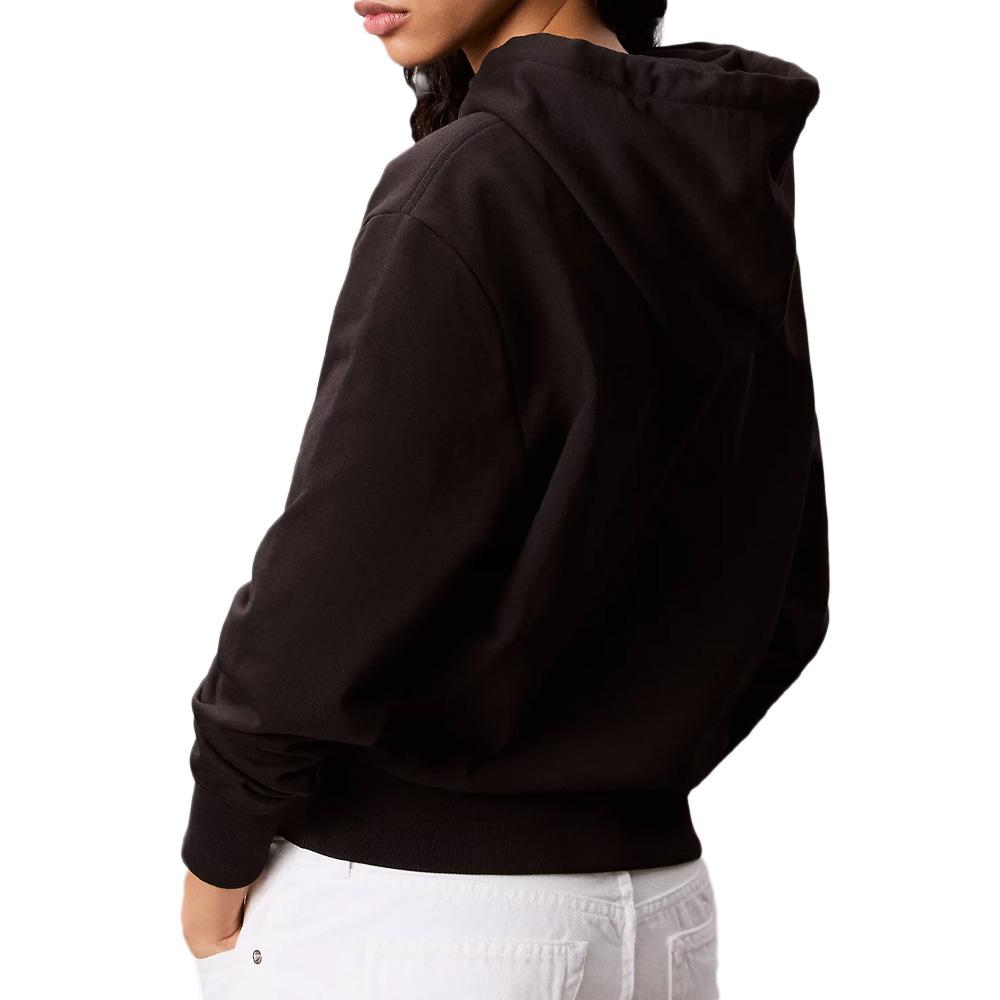 Sweat Noir Femme Calvin Klein Jeans Archive LV047C224G vue 2
