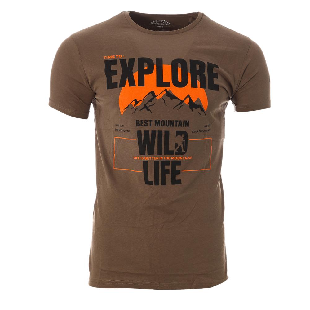 T-shirt Kaki Homme Best Mountain 2008 pas cher