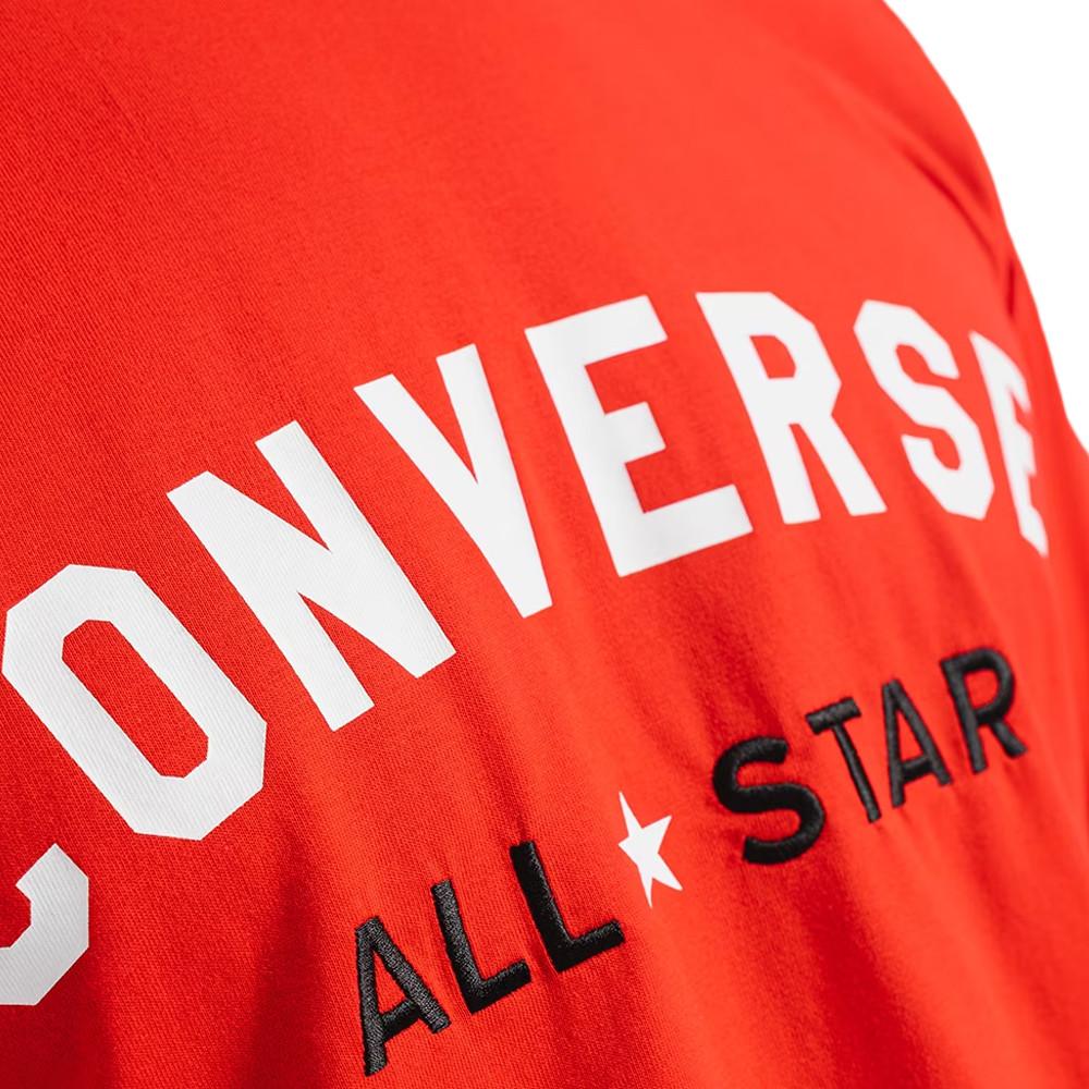 T-shirt Blanc Rouge Converse Printed vue 3