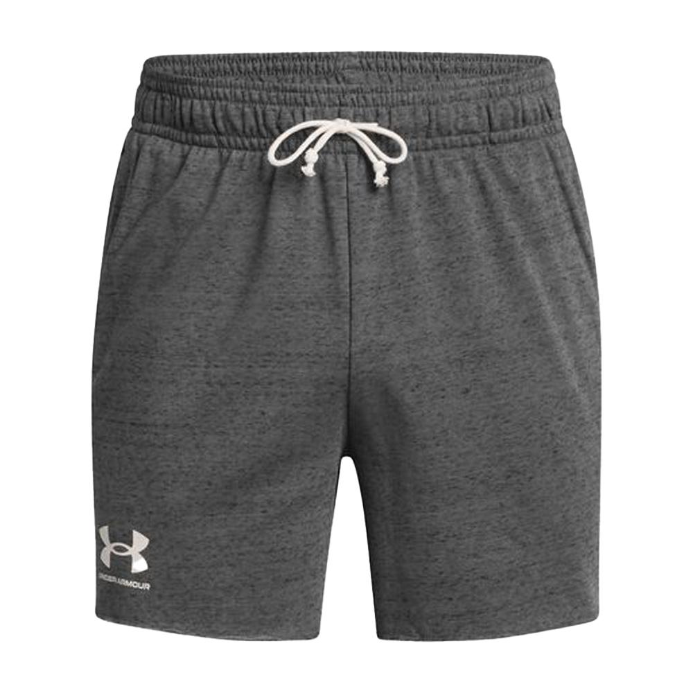 Short Gris foncé Homme Under Armour Rival Terry 6 pas cher