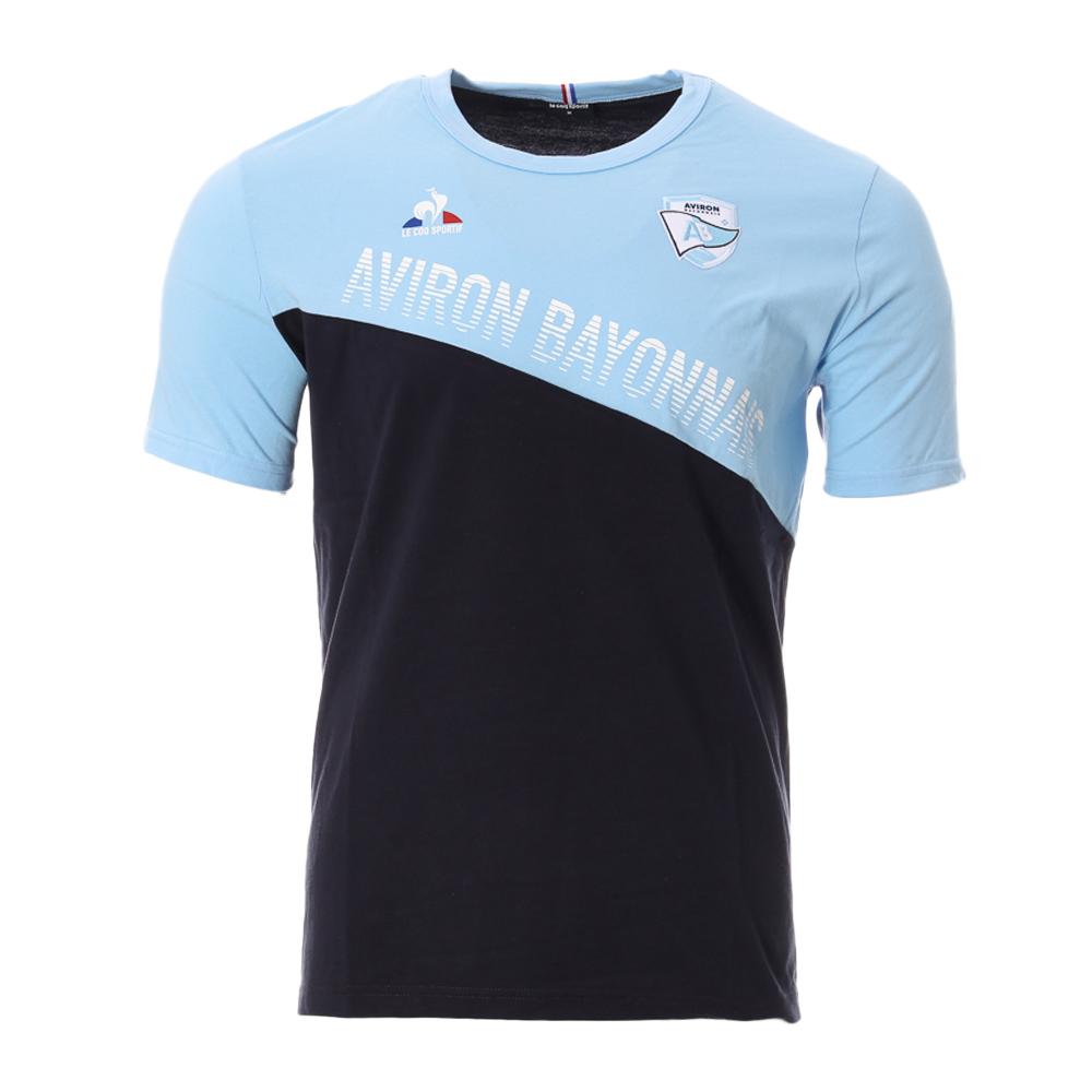 Aviron Bayonnais T-shirt Bleu/Marine Homme Le Coq Sportif Fanwear pas cher