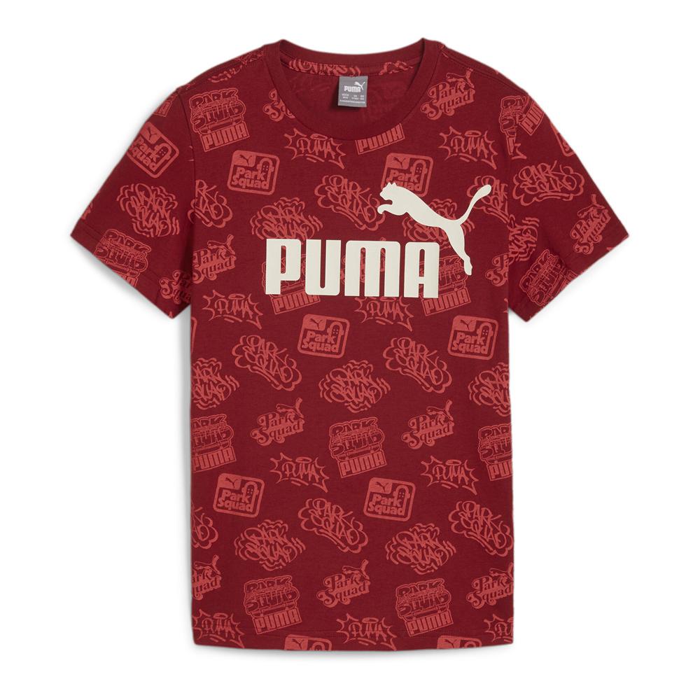 T-shirt Rouge Garçon Puma Ess+ Mid 90s pas cher
