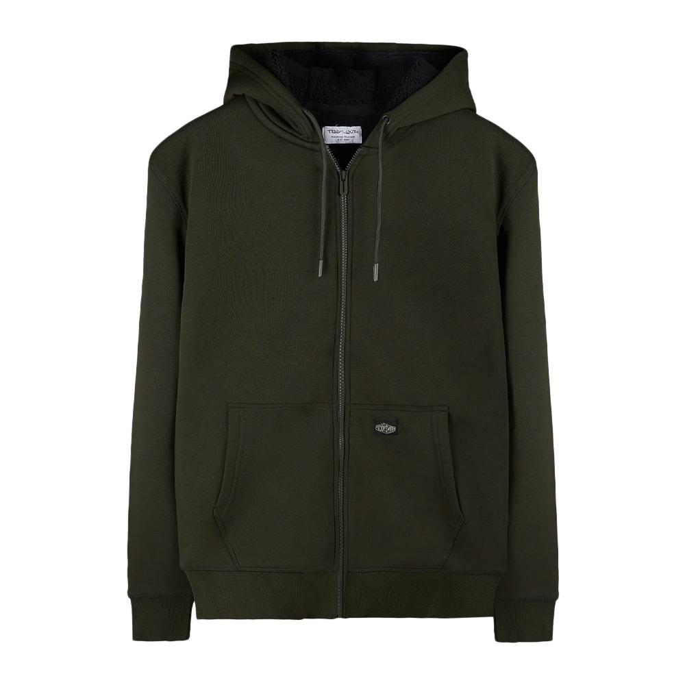 Sweat Zippé Kaki Homme Teddy Smith Gony pas cher
