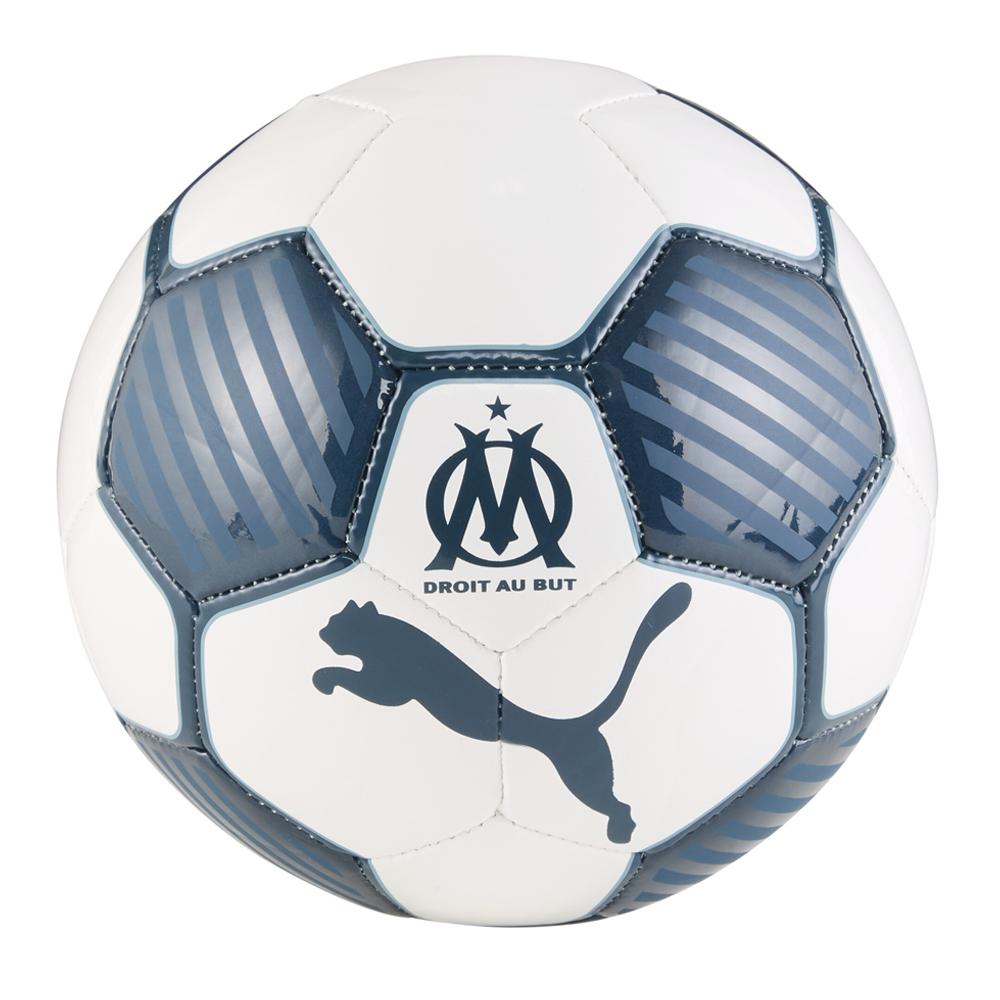 OM Mini Ballon Blanc/Bleu Puma 084435-11 pas cher