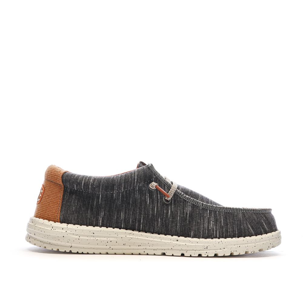 Chaussures Grises Chiné Homme Hey Dude Wally Jersey vue 2