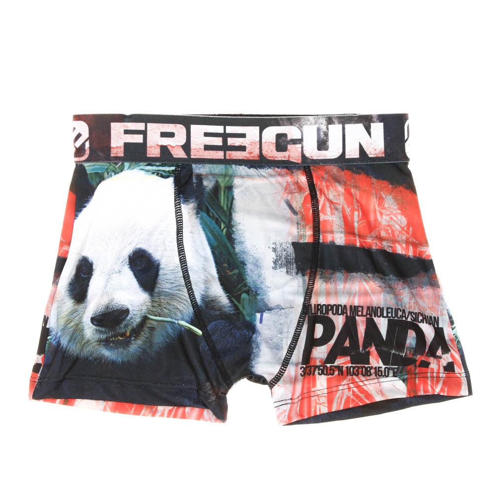 Boxer Noir/Rouge Garçon Freegun Panda pas cher